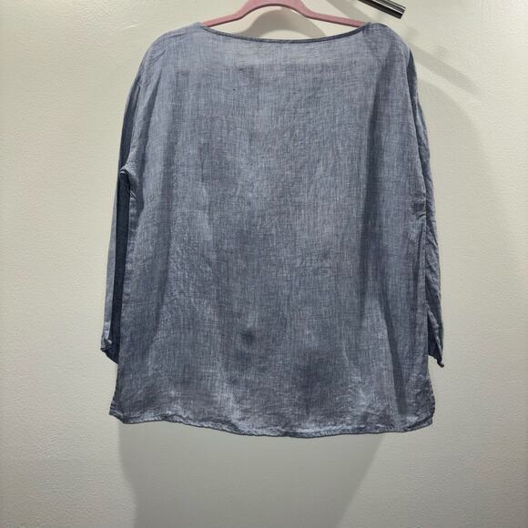 Eileen Fisher 100% Organic Linen Top - Picture 6 of 15